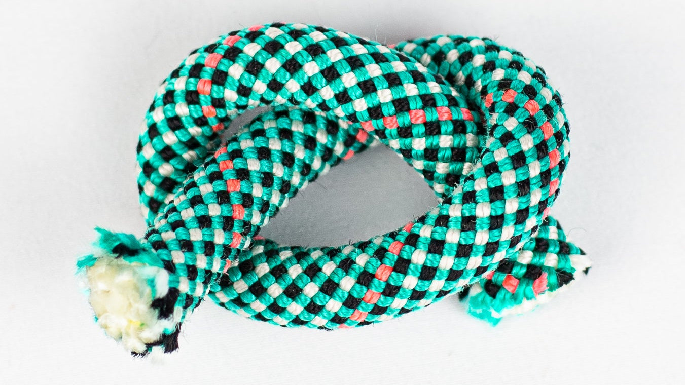 Checkered rope on a white background