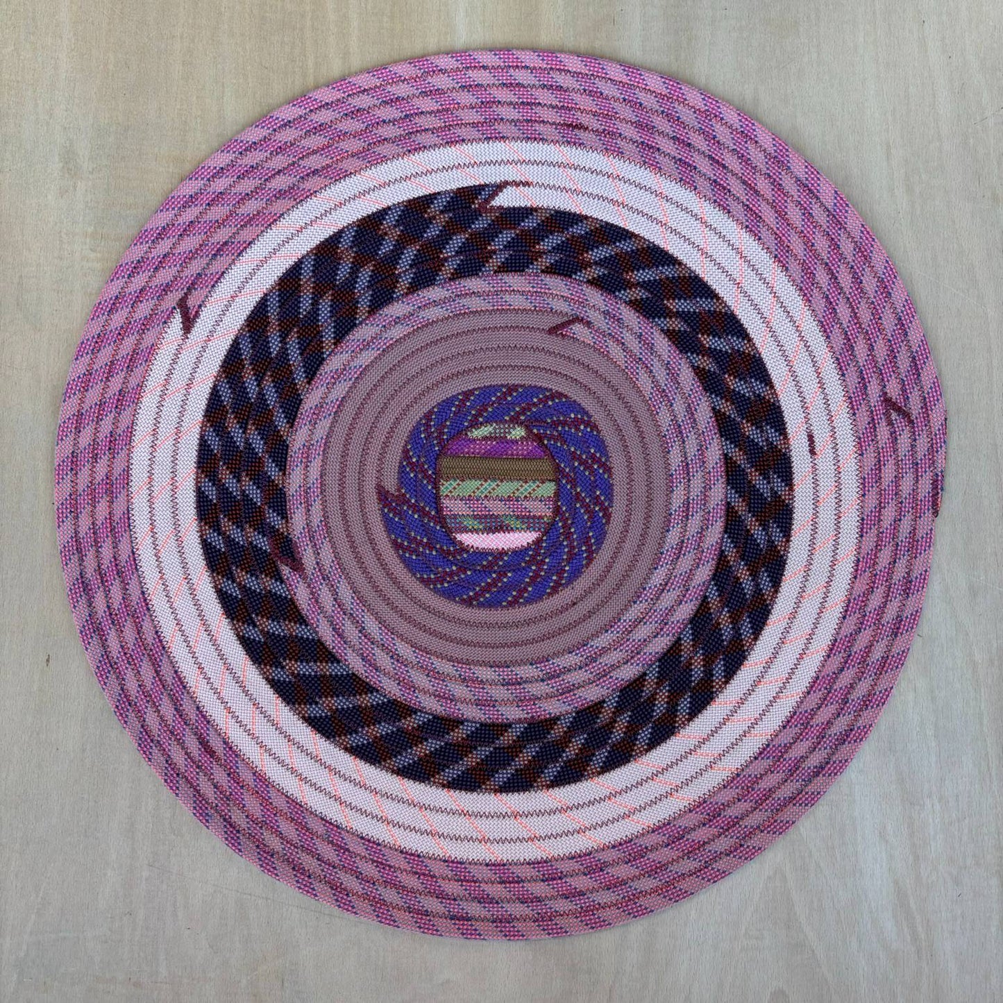 Upcycled Climbing Rope Rug - Pinks & Purples