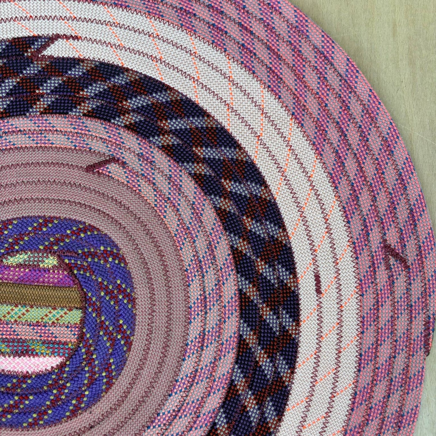 Upcycled Climbing Rope Rug - Pinks & Purples