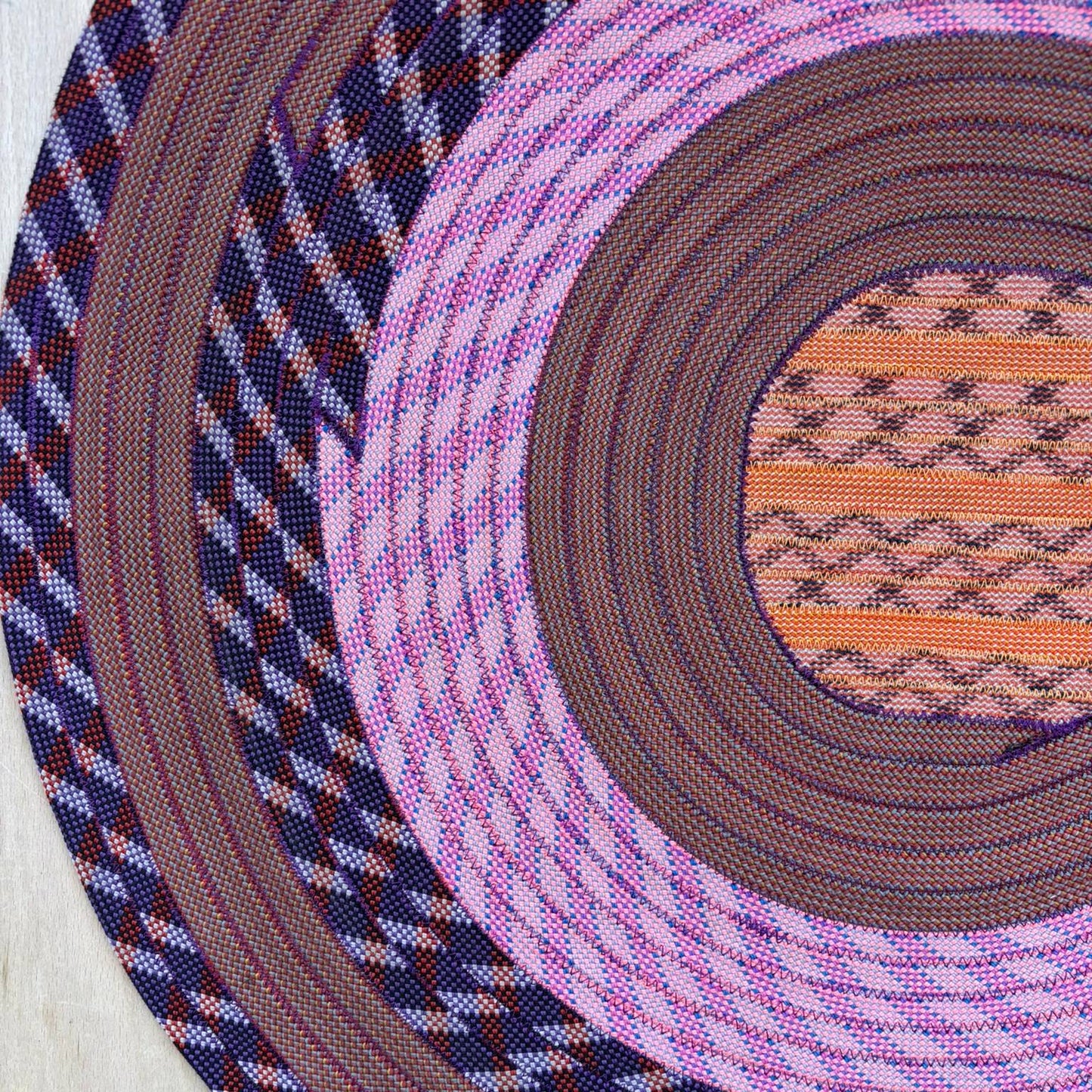 Upcycled Climbing Rope Rug - Pinks & Purples