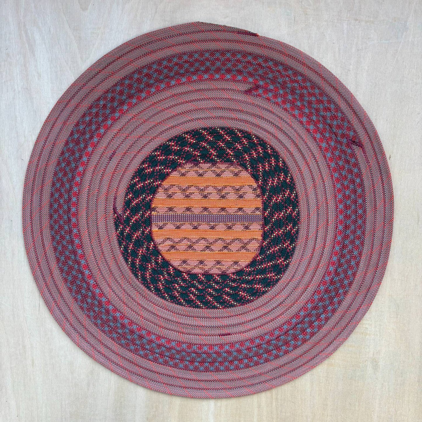 Upcycled Climbing Rope Rugs - Reds