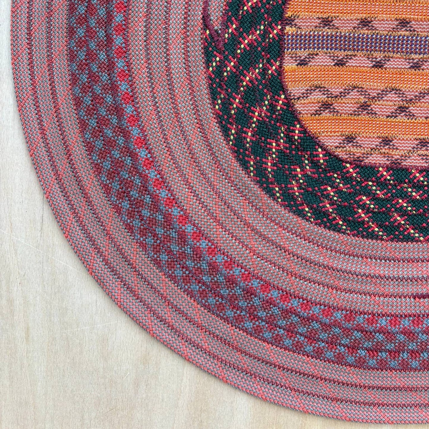 Upcycled Climbing Rope Rugs - Reds