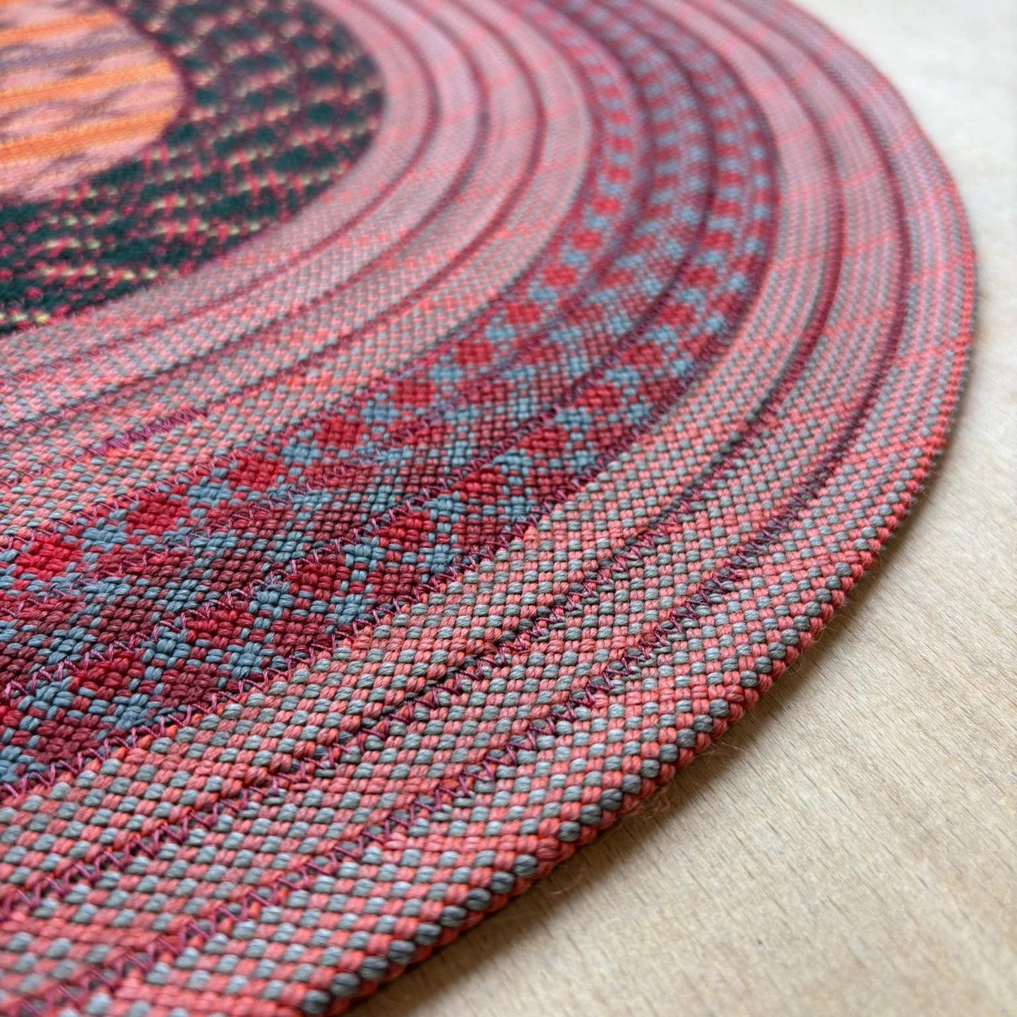 Upcycled Climbing Rope Rugs - Reds