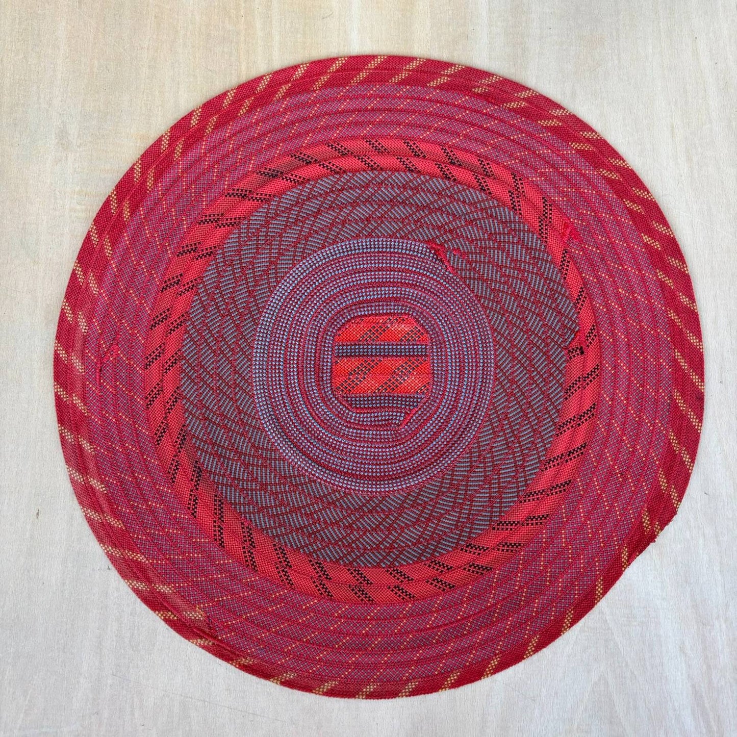 Upcycled Climbing Rope Rugs - Reds