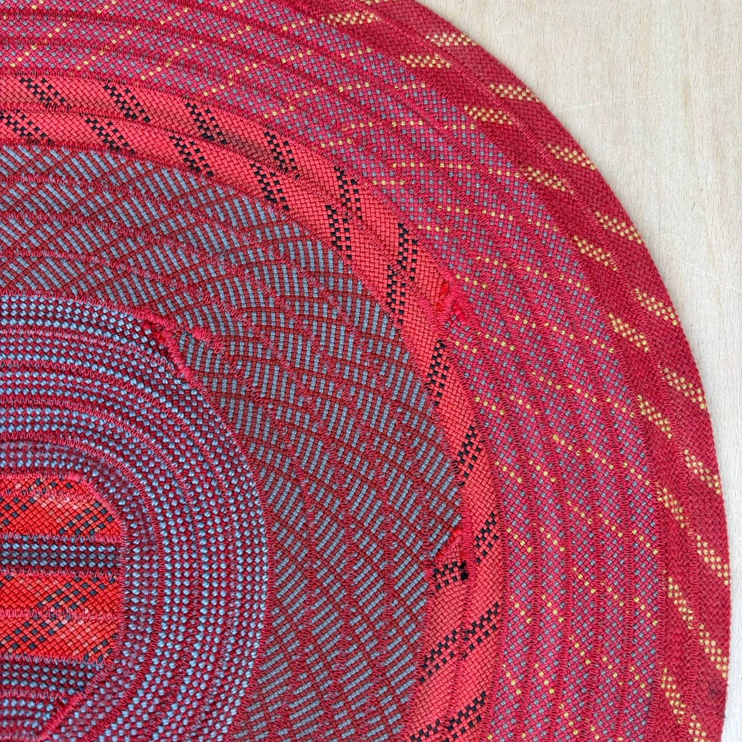 Upcycled Climbing Rope Rugs - Reds