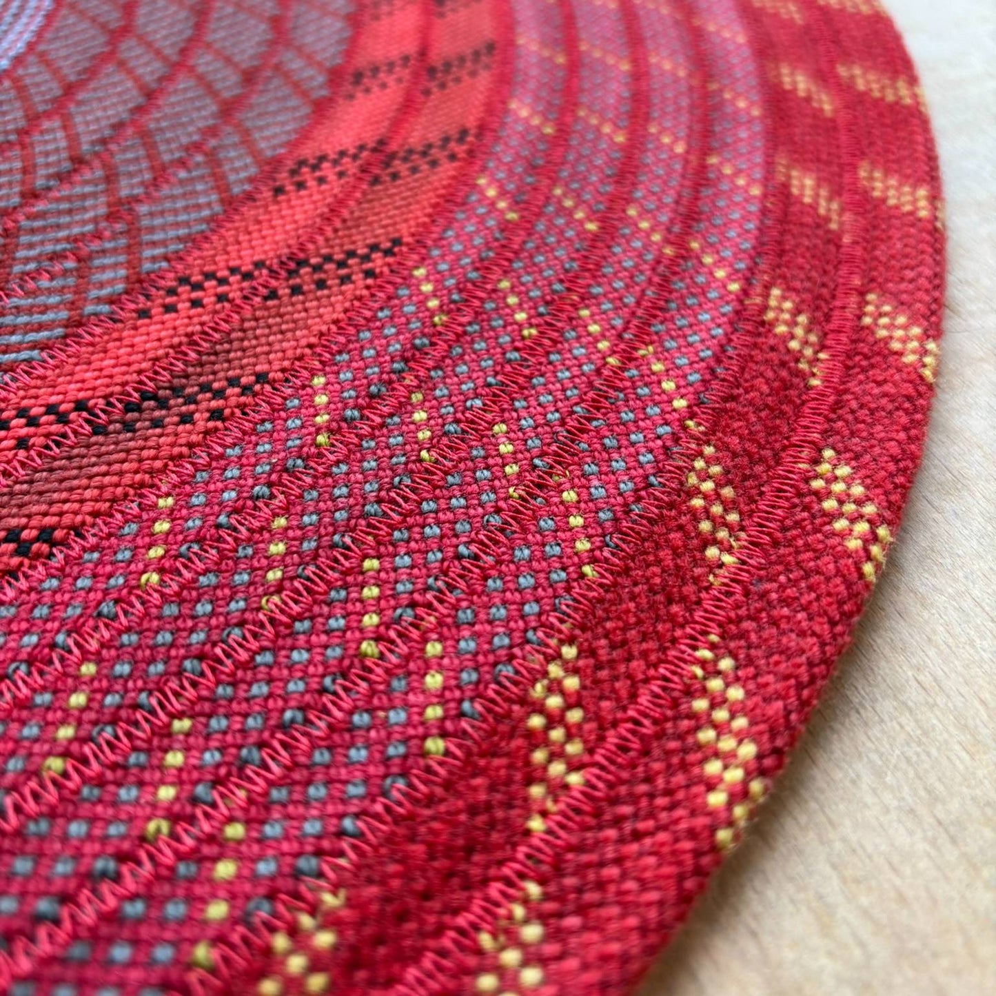 Upcycled Climbing Rope Rugs - Reds