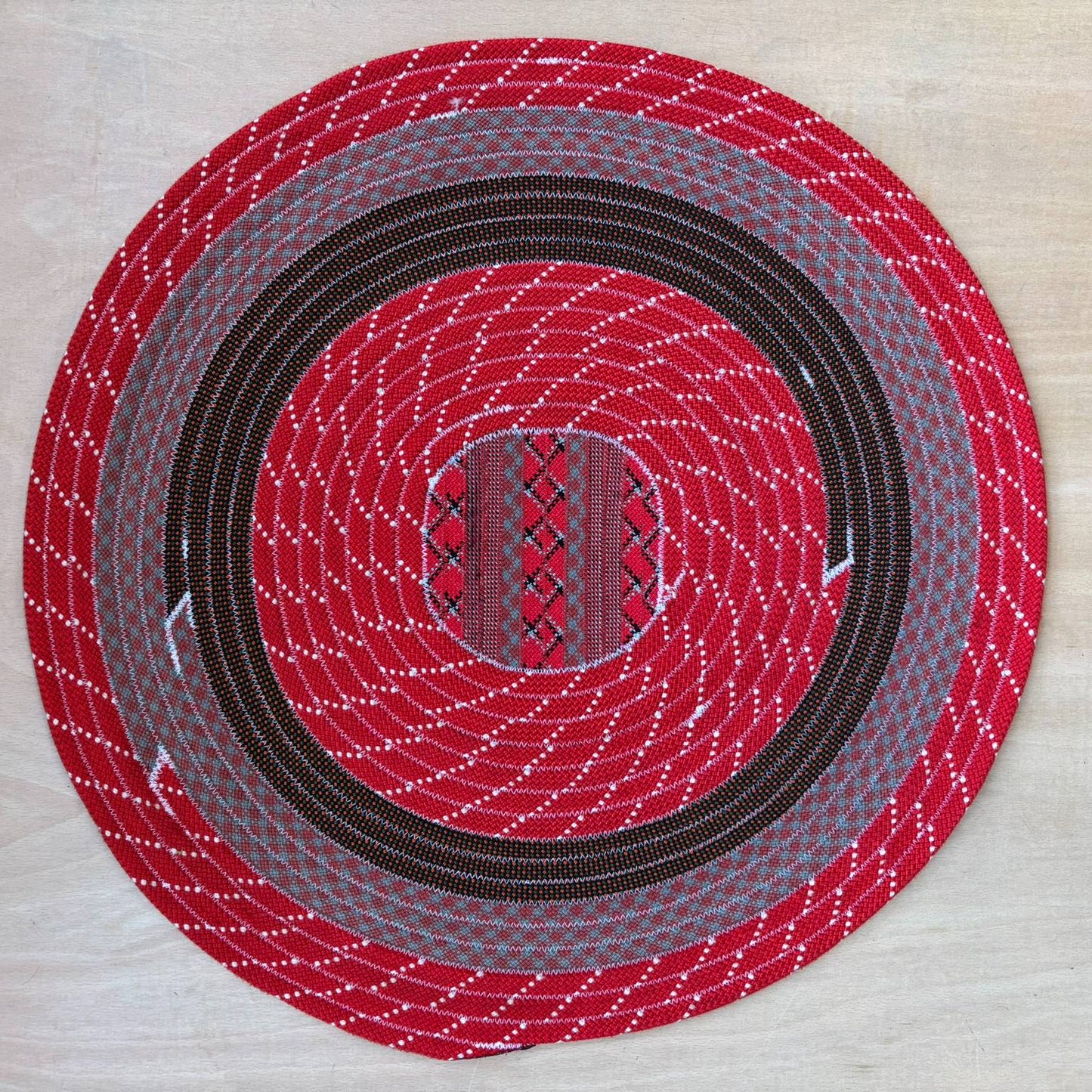 Upcycled Climbing Rope Rugs - Reds