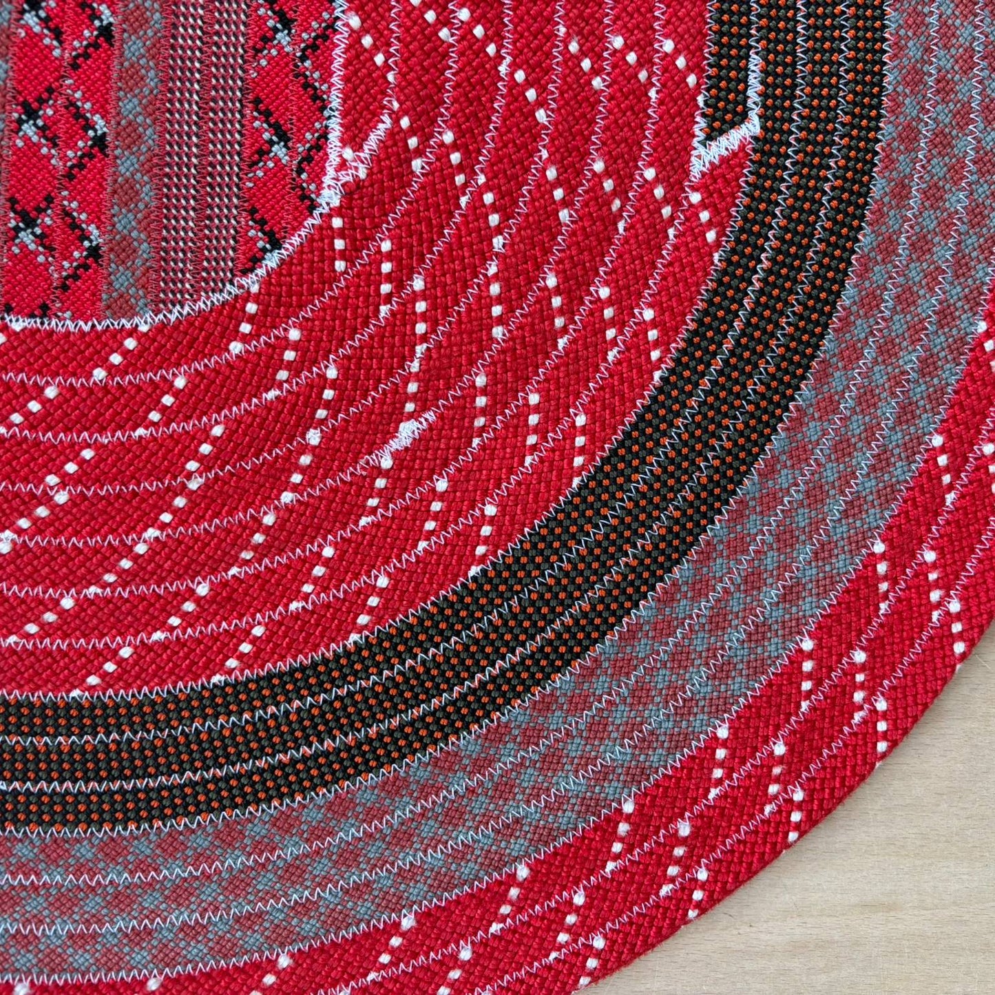 Upcycled Climbing Rope Rugs - Reds