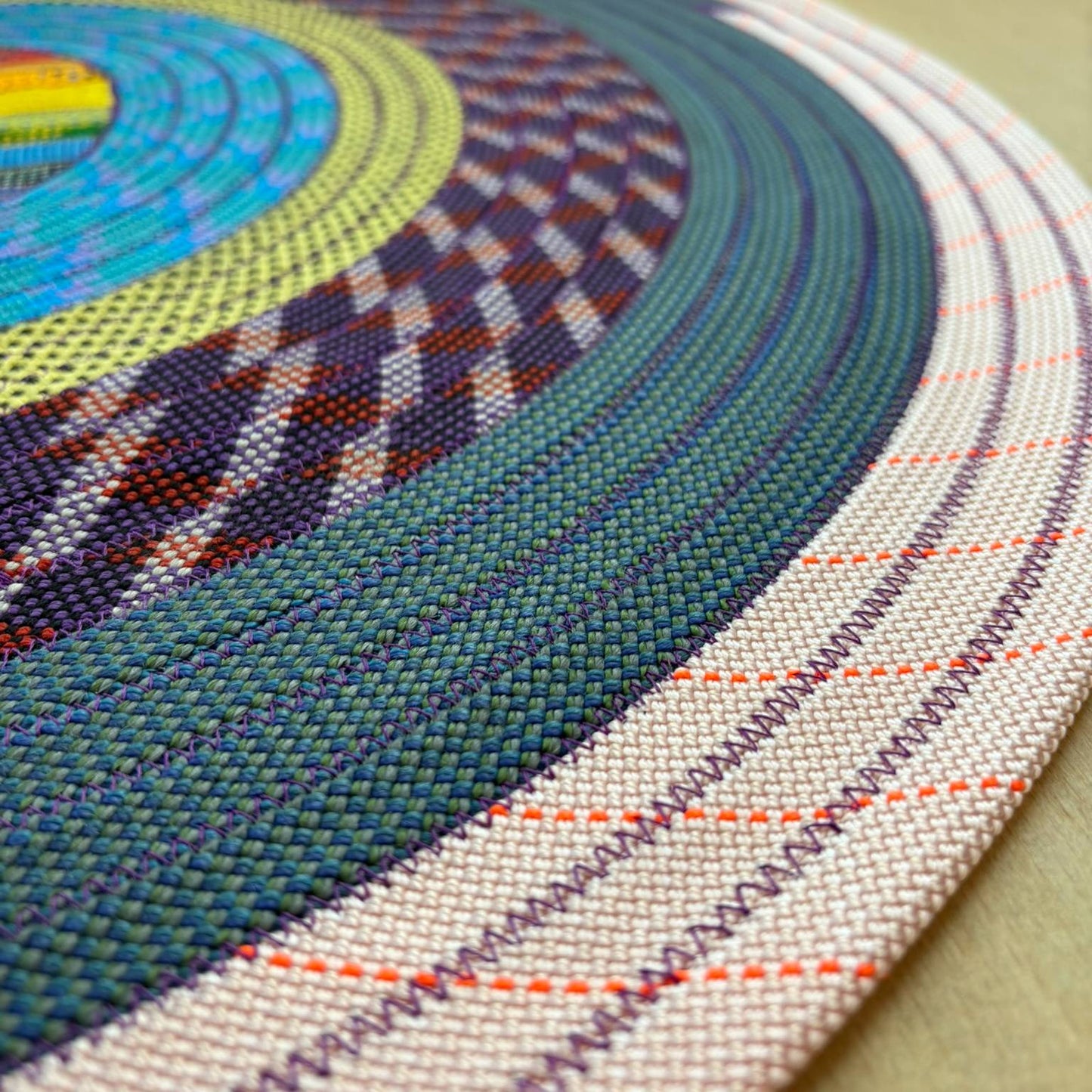 Upcycled Climbing Rope Rug - Pinks & Purples