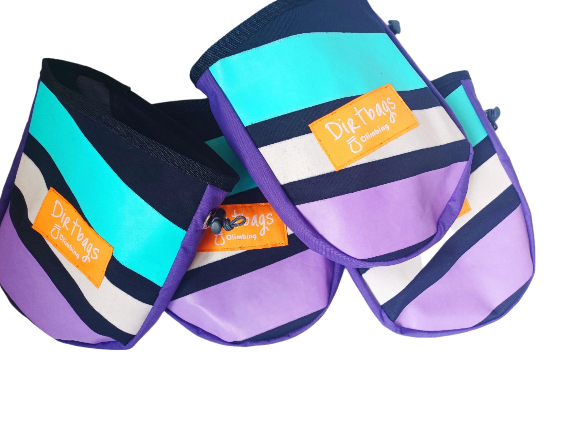 purple climbing chalk bag