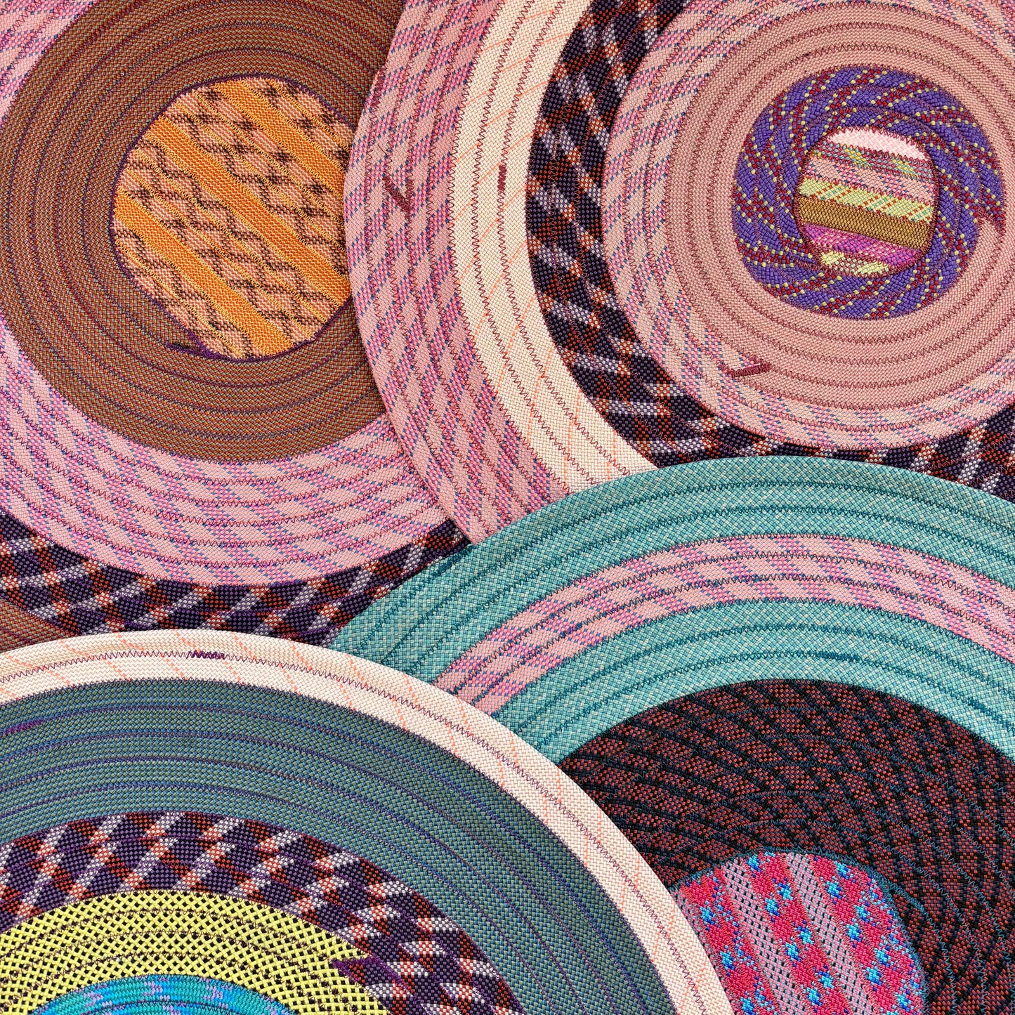Upcycled Climbing Rope Rug - Pinks & Purples