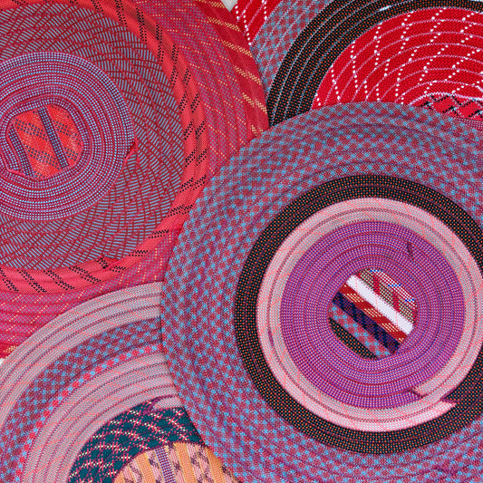 Upcycled Climbing Rope Rugs - Reds