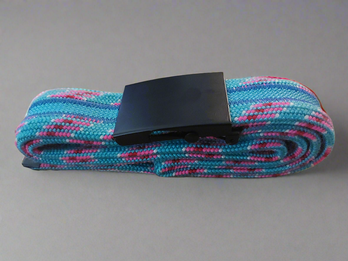 Recycled Rope Belt: Blue/Pink