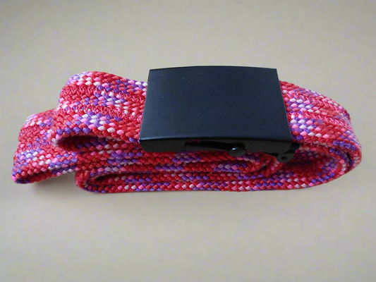 Recycled Rope Belt: Red/Pink