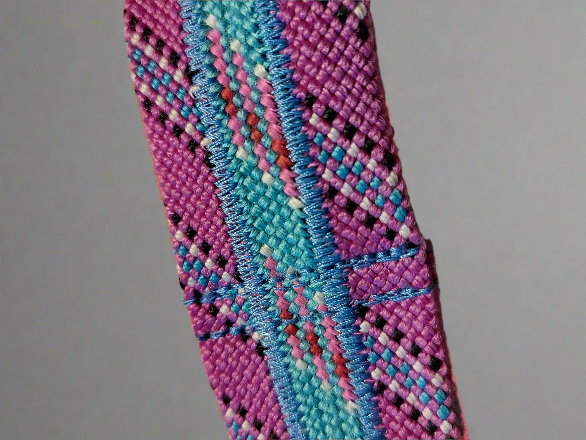 Recycled Rope Belt: Pink/Blue